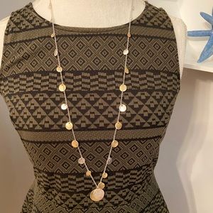 Silver and gold tone necklace- good used condition- unknown brand